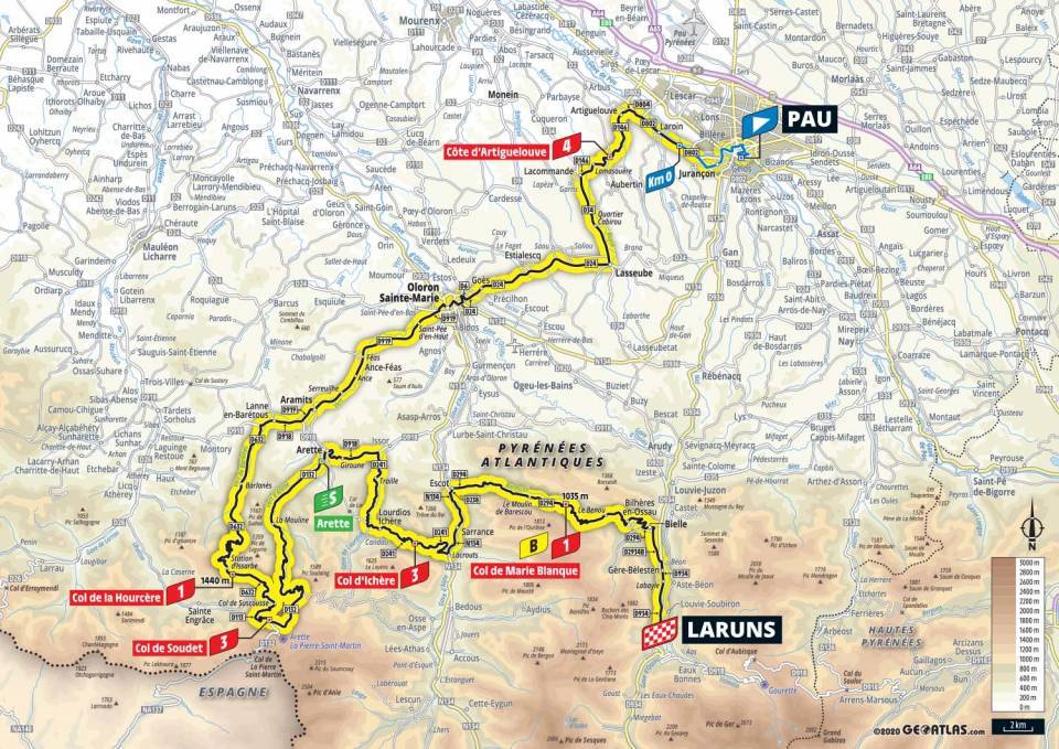 9. etapa Tour de France 2020 mapa