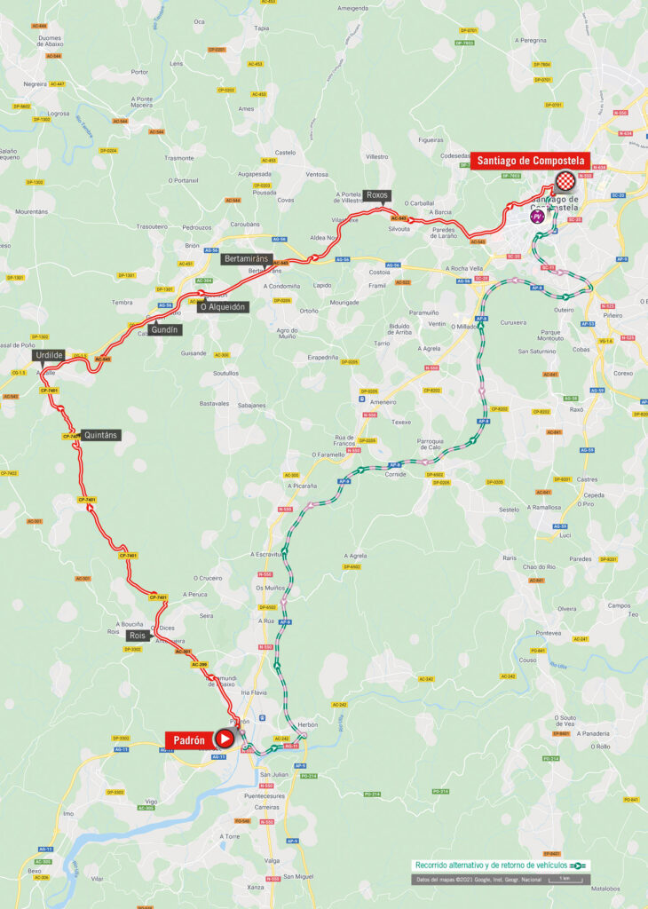 21. etapa Vuelta a Espaňa 2021 mapa